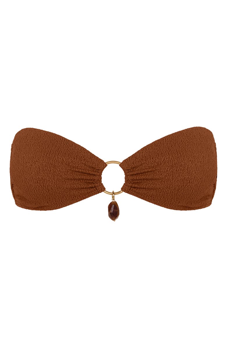 ViX Paula Hermanny Firenze Olivia Bandeau Bikini Top, Alternate, color, Brown