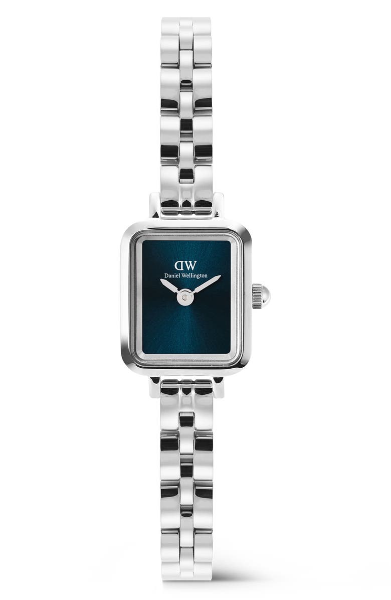 Daniel Wellington Quadro Mini Bracelet Watch, 15mm x 18mm, Main, color, Silver