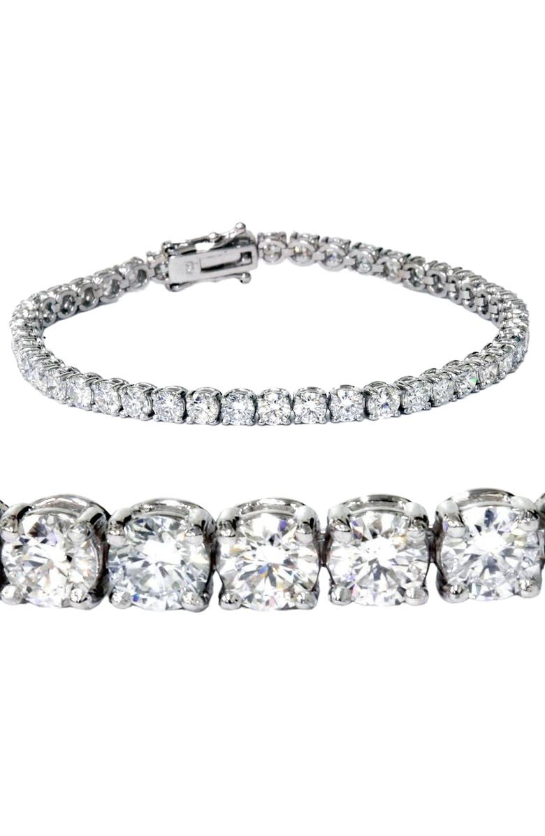Bliss Diamond 7 Carat Round Lab Grown Diamond Tennis Bracelet 18K Gold 7", Alternate, color, 