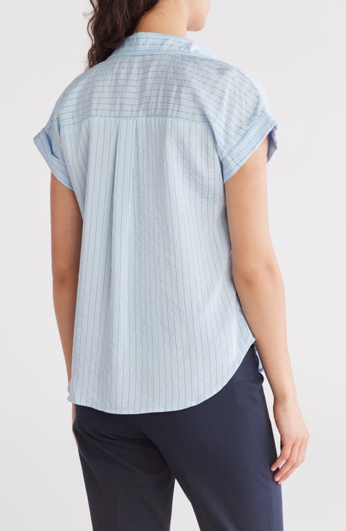 BLU PEPPER BLU PEPPER PINSTRIPE WOVEN TOP