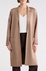 MAX STUDIO Patch Pocket Long Cardigan