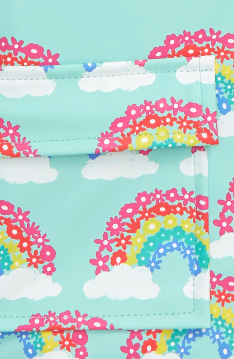 Hatley Magical Rainbows Waterproof Hooded Raincoat, Alternate, color, 