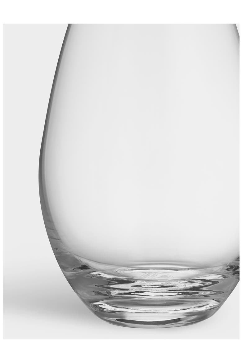 More Set of 4 Stemless Wine Glasses, Alternate, color, WHITE