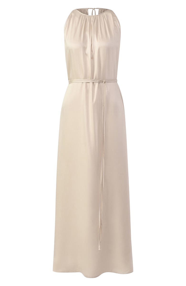 PIETRO BRUNELLI MATERNITY Sleeveless Satin Maternity Dress, Alternate, color, Beige