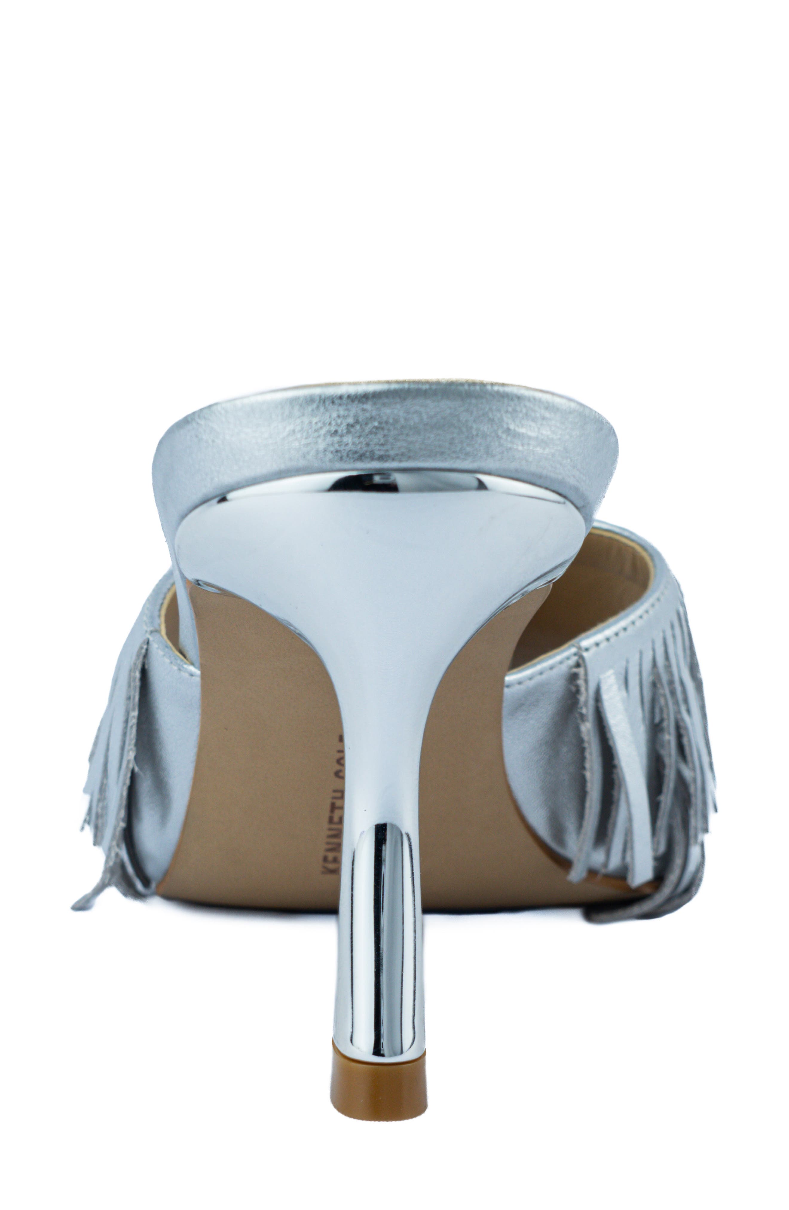 Kenneth Cole Darby Slide Sandal, Alternate, color, Silver Leather