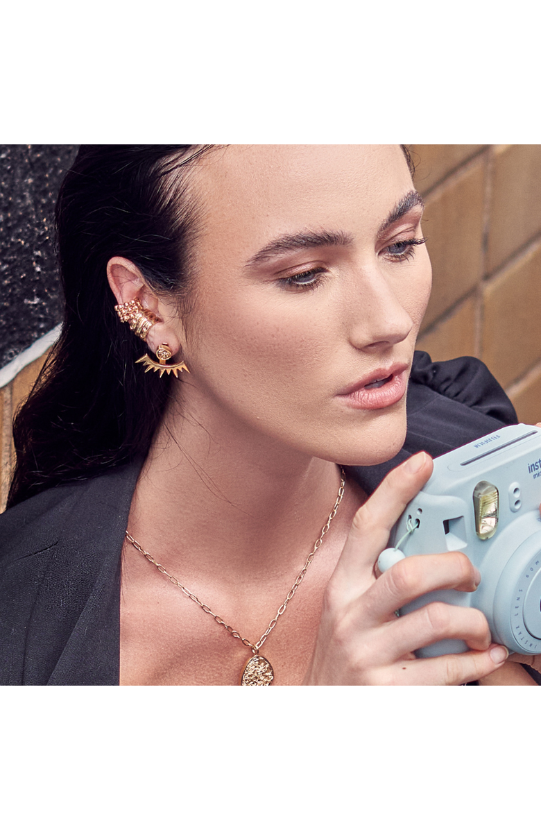 Daniela Millan Jewelry Art Stud Earrings with Ear Jackets, Alternate, color, Gold