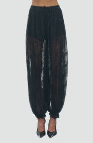 MAUDE CLUB Bijou Lace Jogger Pants