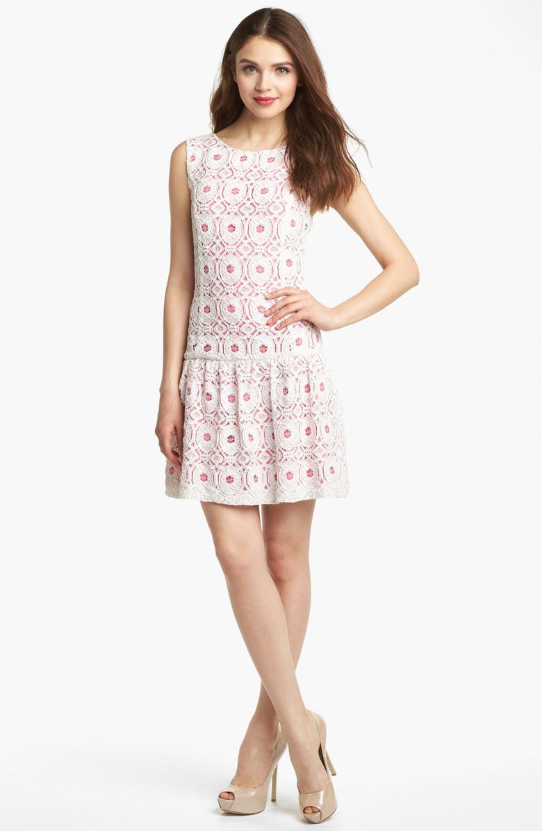 Kensie Lace Drop Waist Dress, Main, color,