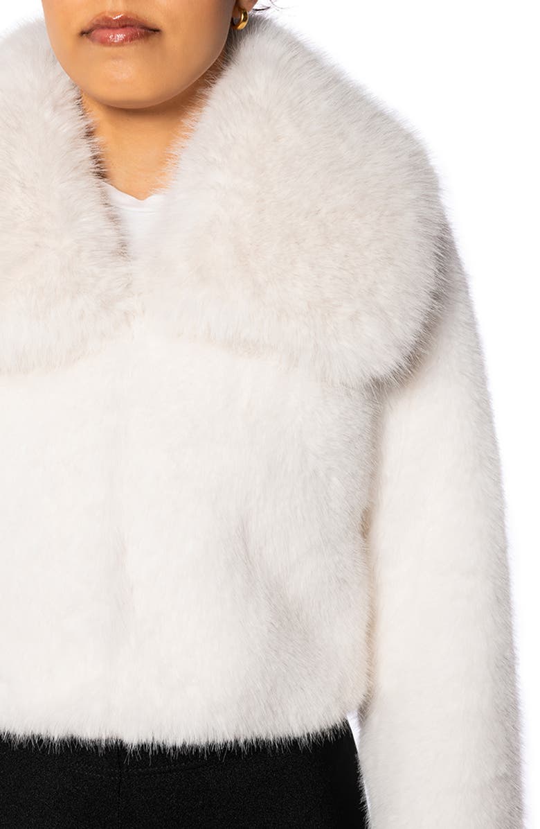 AZALEA WANG Crop Faux Fur Jacket, Alternate, color,