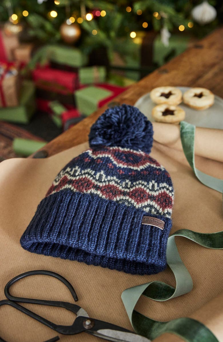 Barbour Case Fairisle Beanie, Alternate, color, 