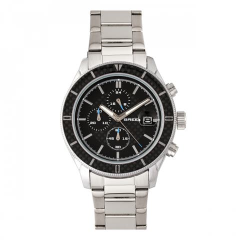 Breed Maverick Chronograph Leather-Band Watch w/Date
