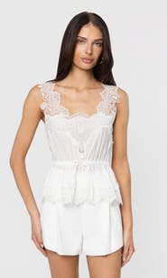 Generation Love Lennox Lace Combo Voile Top