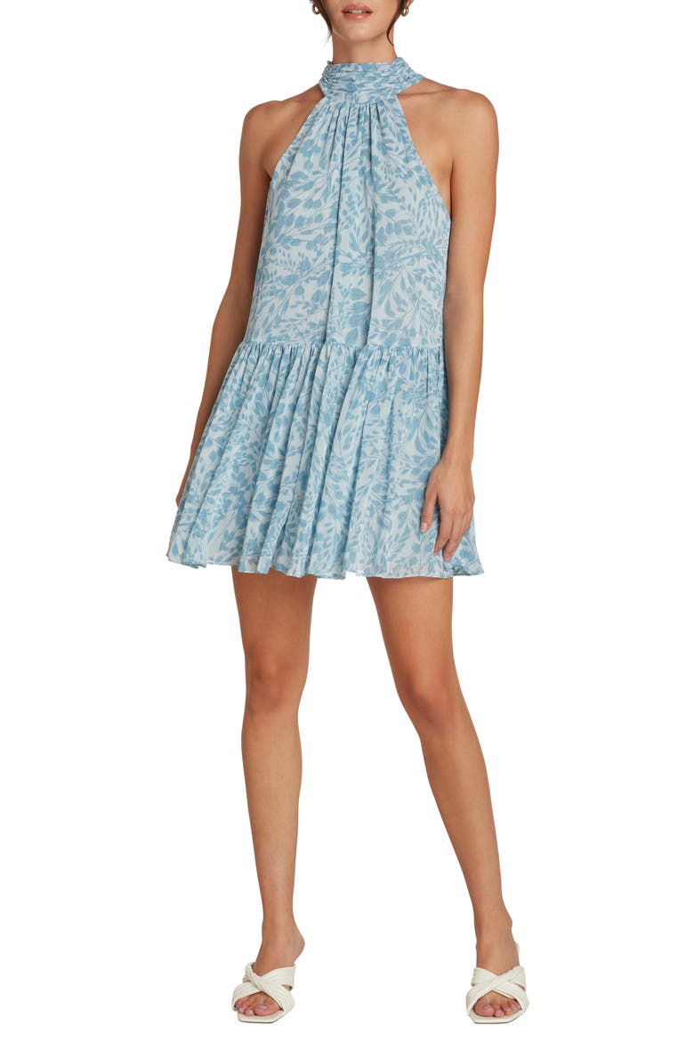 Iris Halter Minidress, Alternate, color, SKY