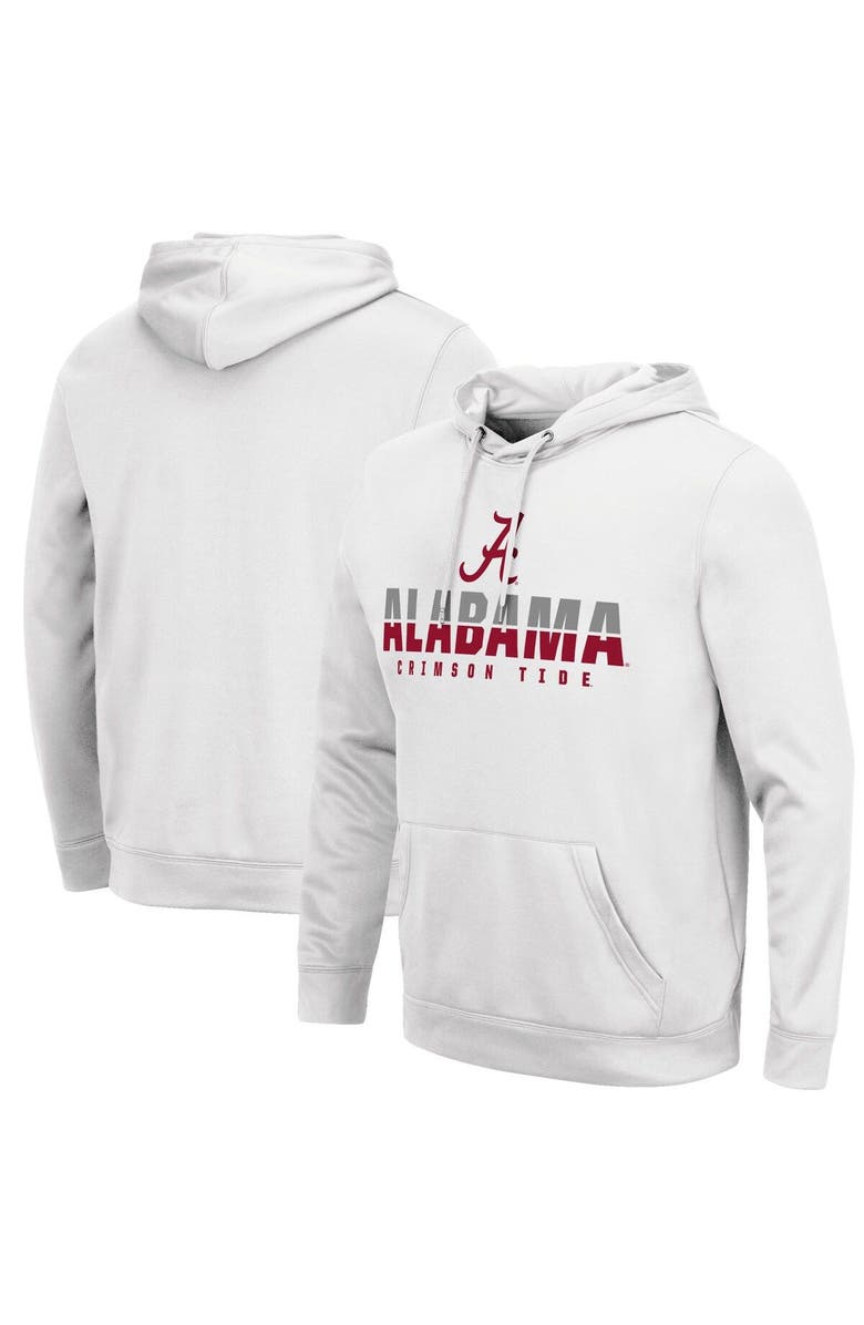 COLOSSEUM Men's Colosseum White Alabama Crimson Tide Lantern Pullover Hoodie, Main, color, White