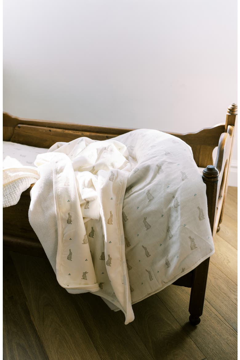 Organic Cotton Cuddle Blanket, Alternate, color, BUNNIES