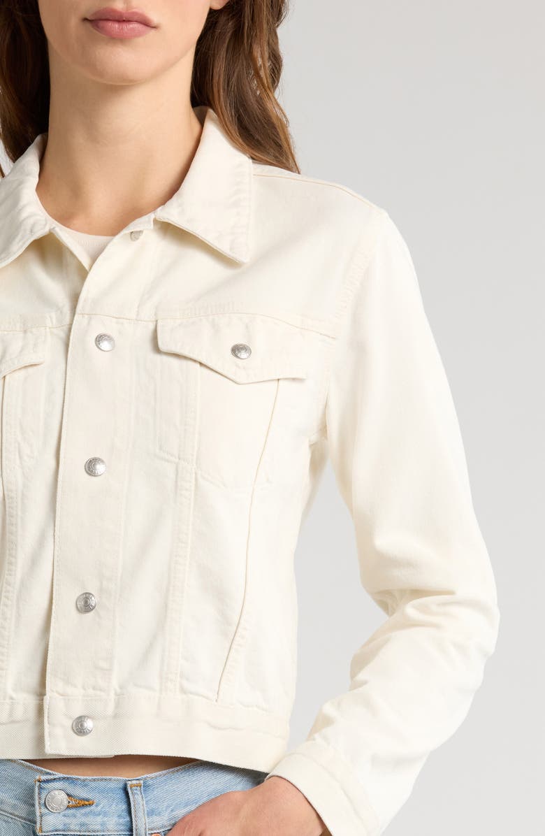 Re/Done Shrunken Denim Trucker Jacket, Alternate, color, 