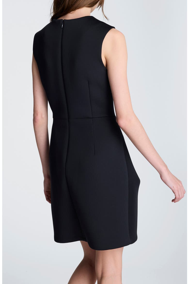 Drape Pleated Sleeveless Dress, Alternate, color, BLACK