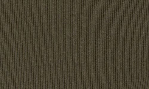 Paige Henrietta Long Sleeve Rib Top In Green