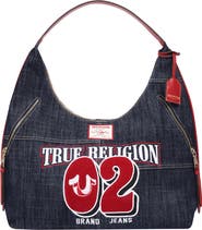 True Religion Varsity Logo Zip Pocket Hobo