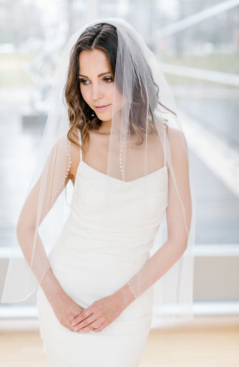 Toni Federici Picasso Fingertip Length Veil, Alternate, color,