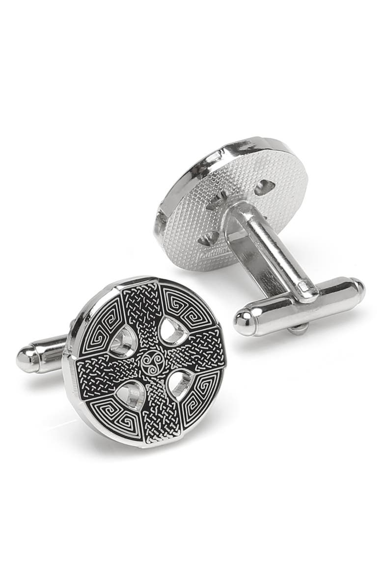 Cufflinks, Inc. Celtic Cross Cuff Links, Alternate, color, Black