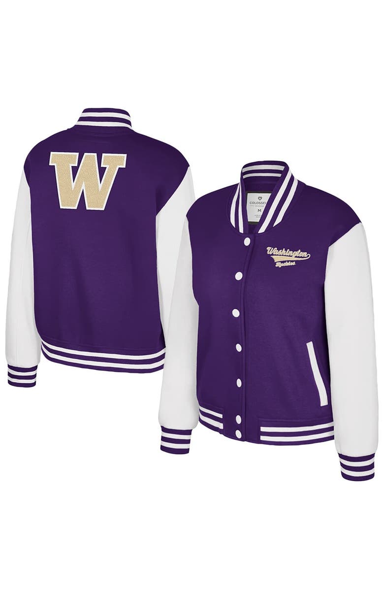 COLOSSEUM Women's Colosseum Purple Washington Huskies French Baguette Full Snap Fleece Jacket, Main, color, Purple