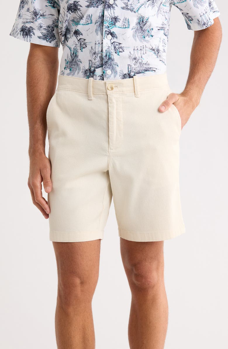 Original Penguin 8-Inch Dobby Stretch Cotton Shorts, Main, color, Birch