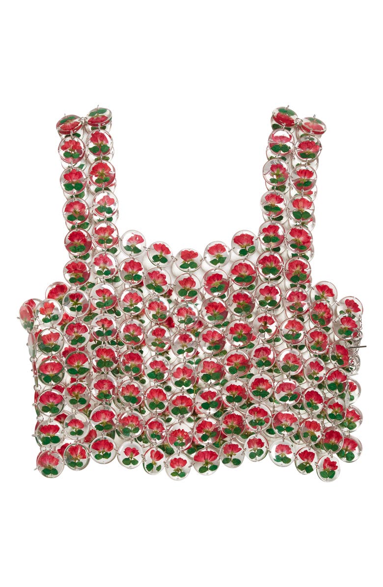 Dauphinette Chain Mail Flower Top, Alternate, color, 