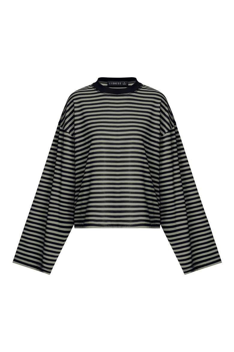 Bloom Stripe Top, Alternate, color, FOREST STRIPE