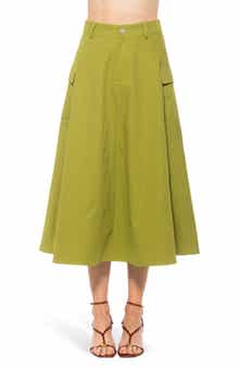Alexia Admor Avery Cargo Midi Skirt