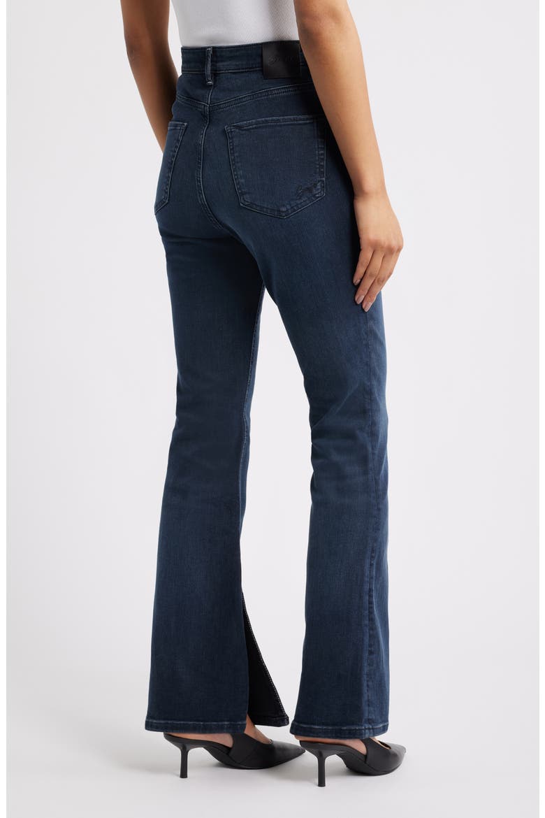 Rosa Side Slit Bootcut Jeans, Alternate, color, DARK BLUE