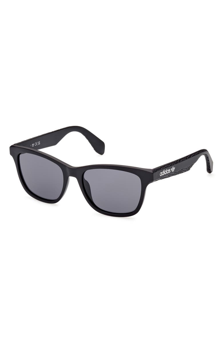 adidas 54mm Navigator Sunglasses, Alternate, color, Matte Black / Smoke