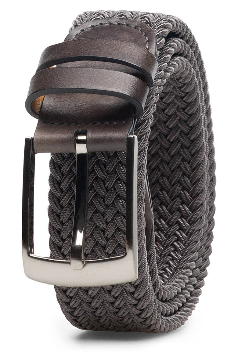 Nadal Braided Belt, Main, color, GREY/ GREY