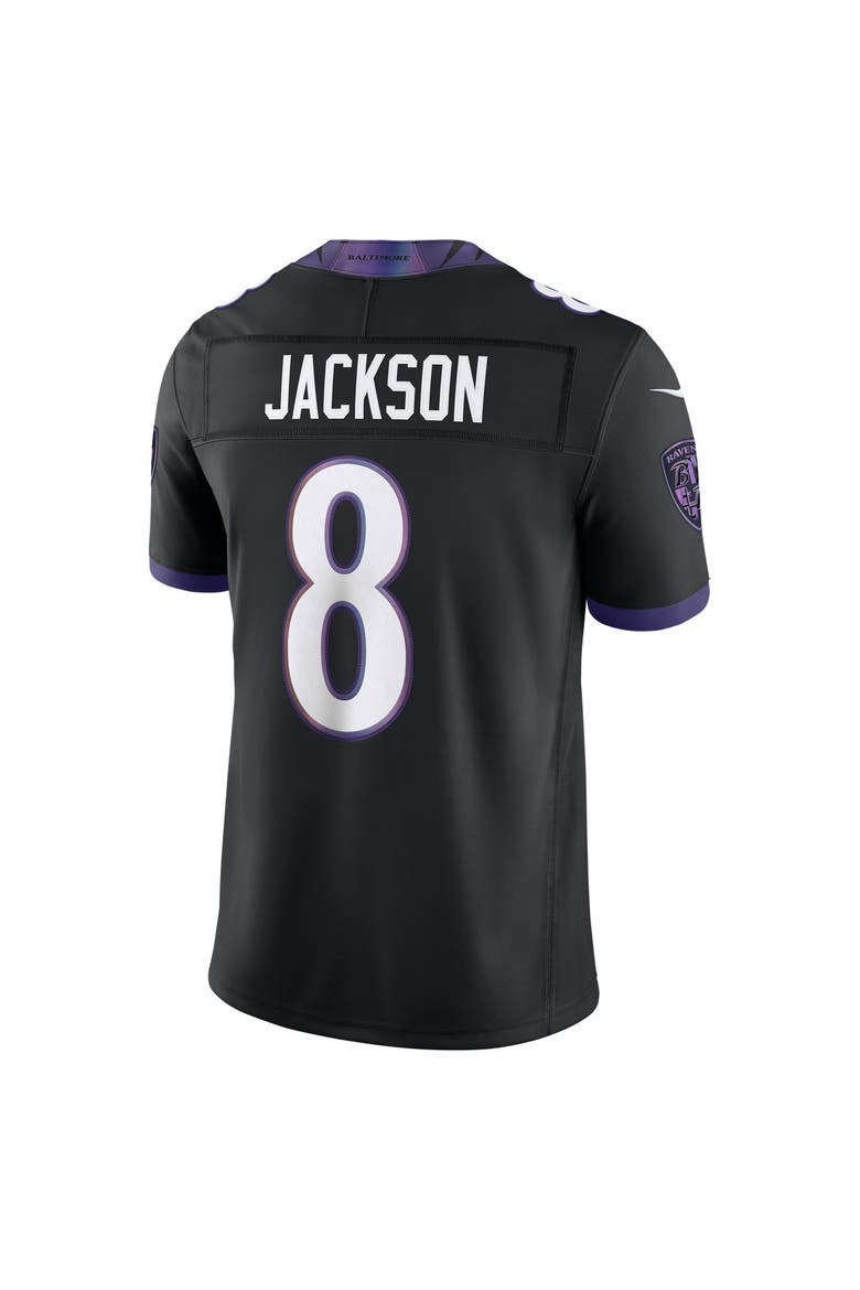 Men's Nike Lamar Jackson Black Baltimore Ravens Alternate Alternate Vapor F.U.S.E. Stitched Limited Jersey, Alternate, color, Black