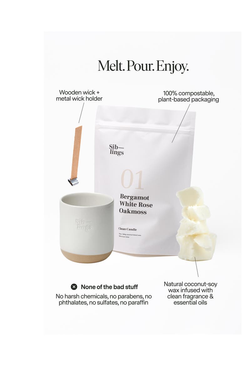 No. 1 Clean Candle Starter Set, Alternate, color, WHITE