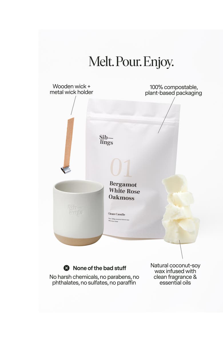 SIBLINGS No. 1 Clean Candle Starter Set, Alternate, color, White