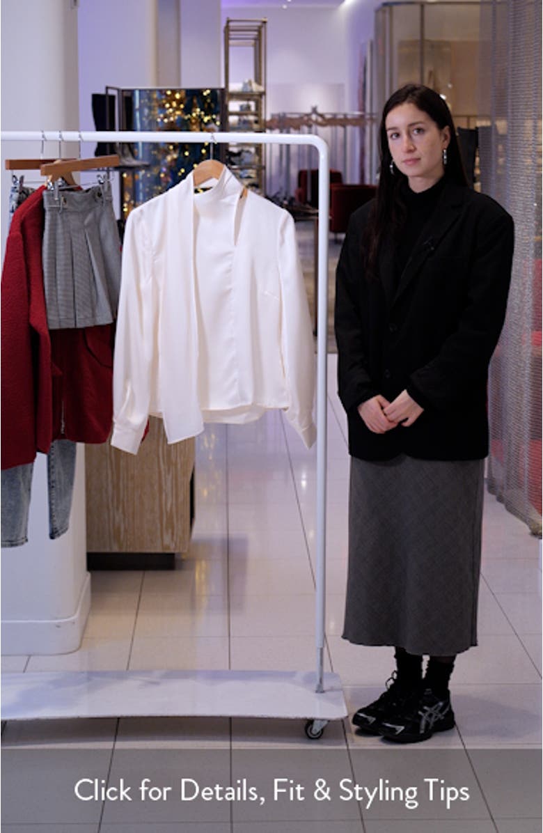 Felista Scarf Neck Long Sleeve Shirt, sales video thumbnail