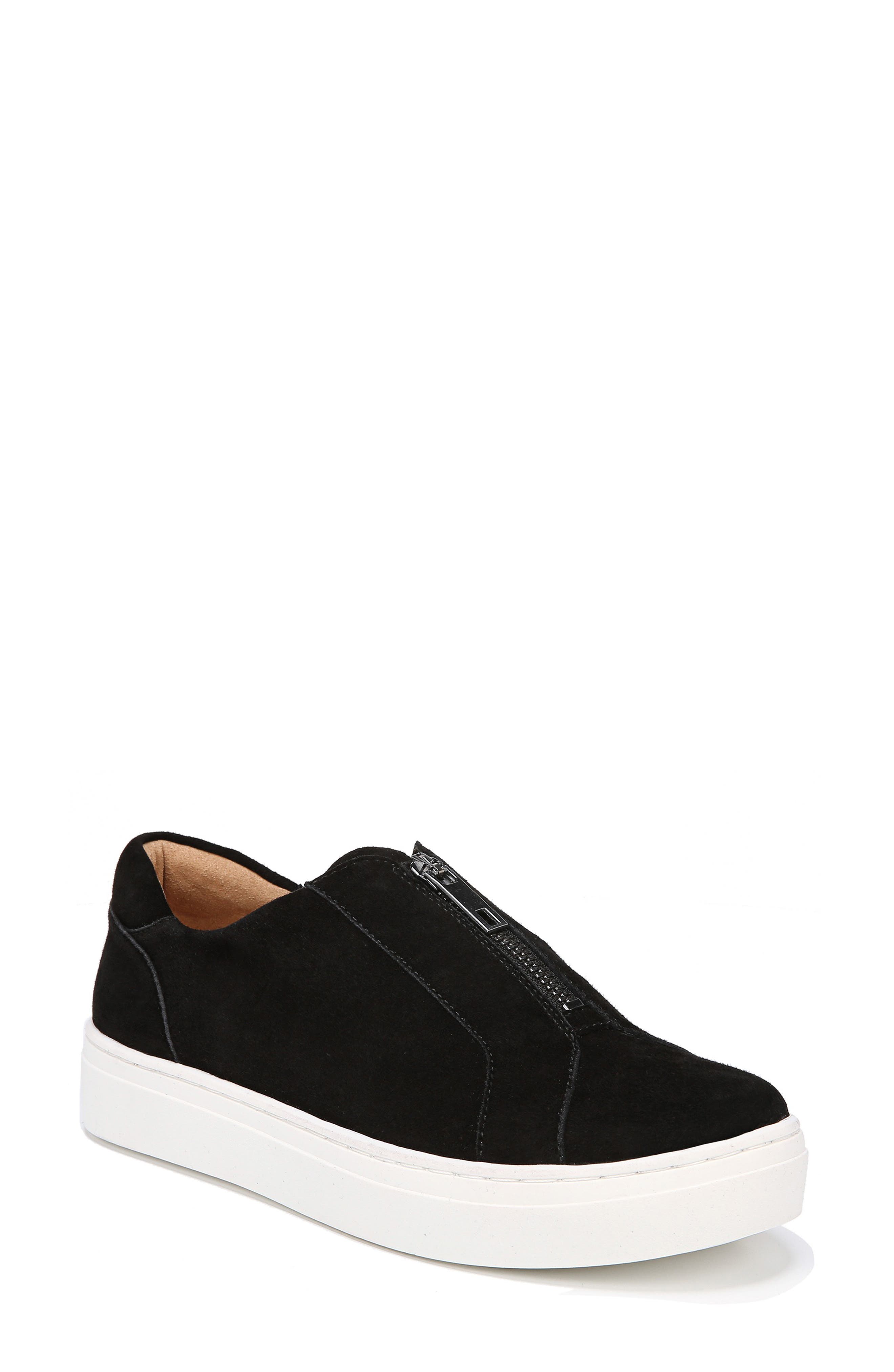 Cyan Slip-On Sneaker, Main, color, BLACK SUEDE