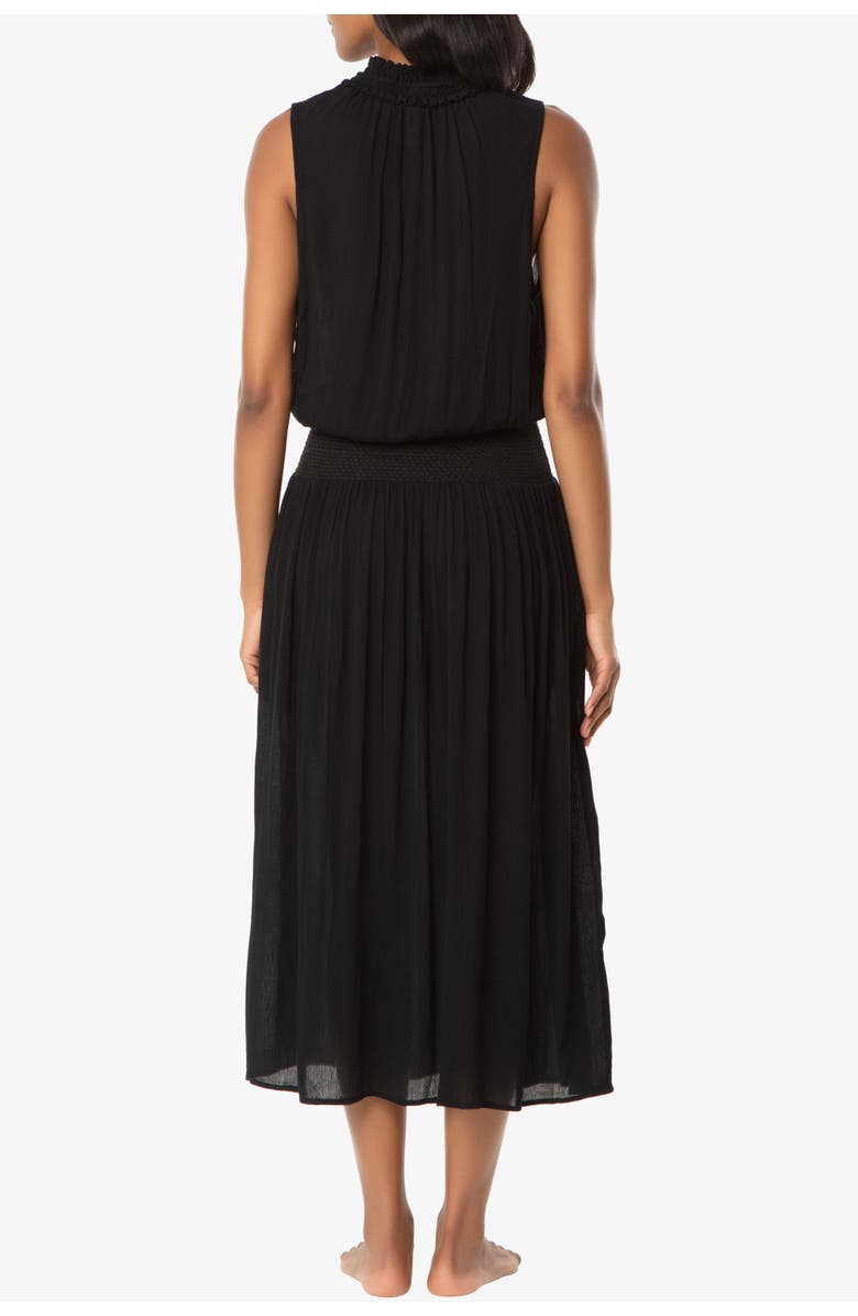 HELEN JON Sleeveless Smocked Dress, Alternate, color, Black