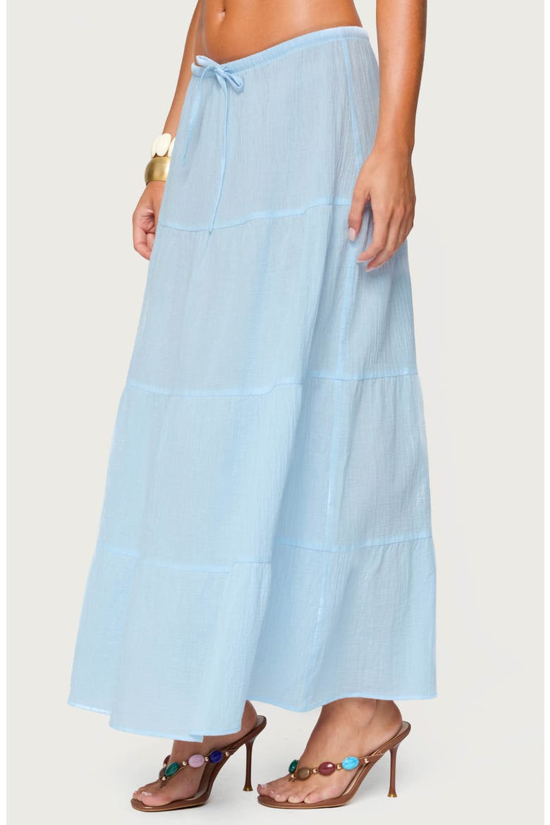 Kaila Cotton Maxi Skirt, Alternate, color, LIGHT-BLUE