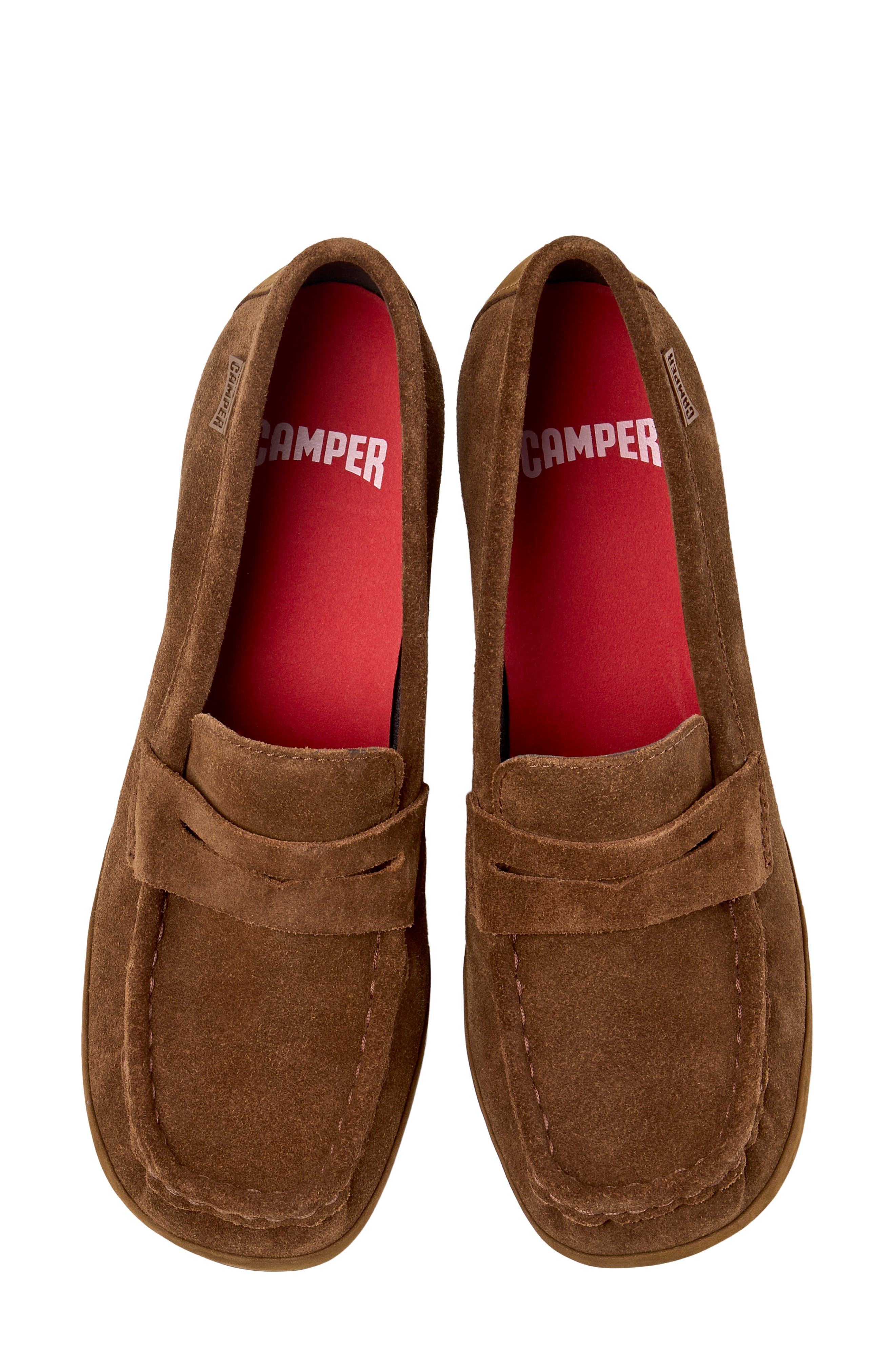 Leather Moccasin Pump, Alternate, color, MEDIUM BROWN