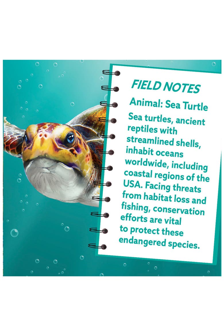Sea Turtle 100 Piece Shaped Puzzle, Alternate, color, Multicolor