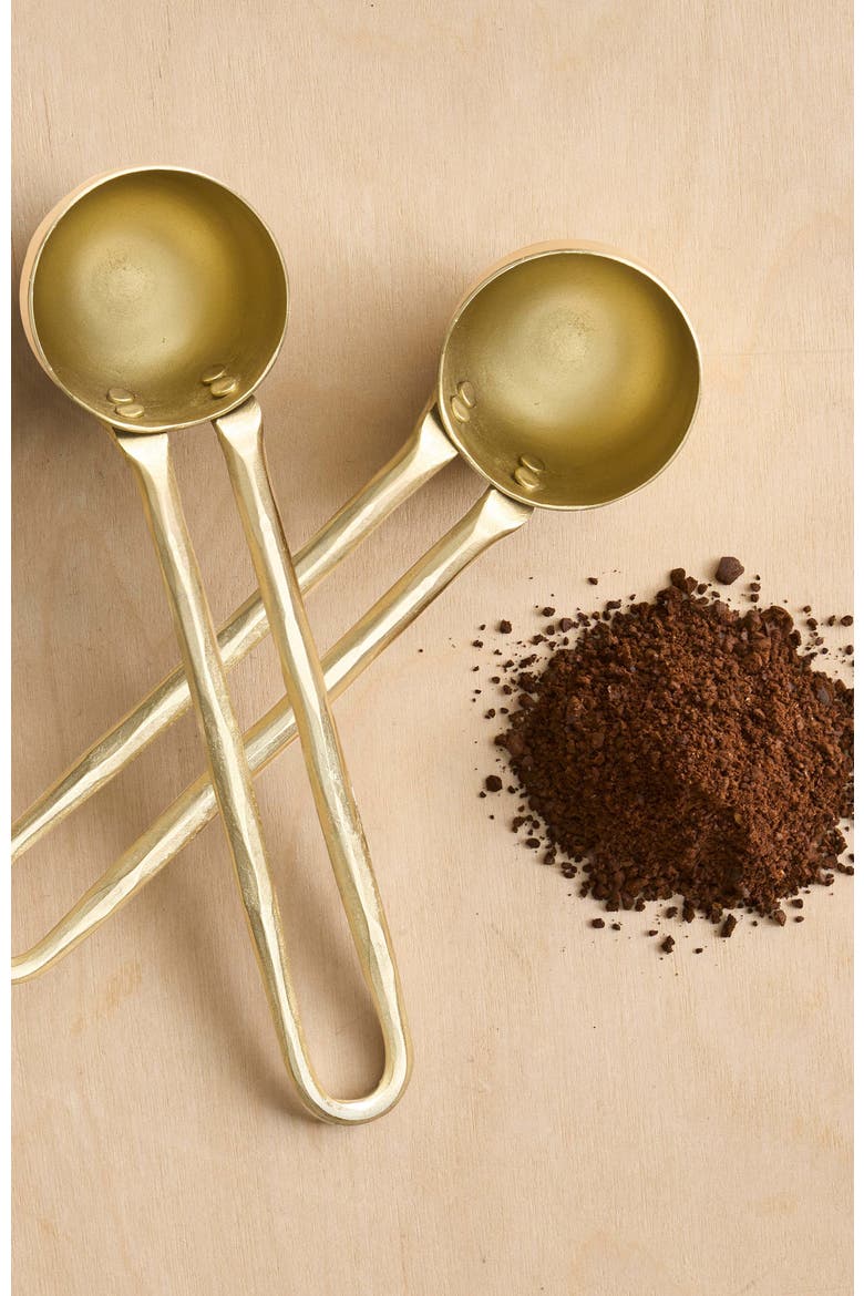 Forge Brass Coffee Scoops - Set of 2, Main, color, Gold