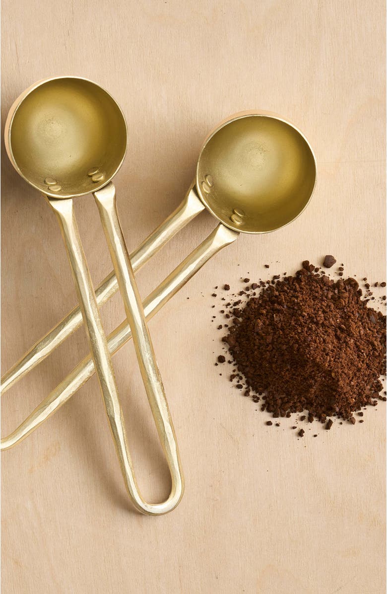 The Collective Home Forge Brass Coffee Scoops - Set of 2, Main, color, Gold