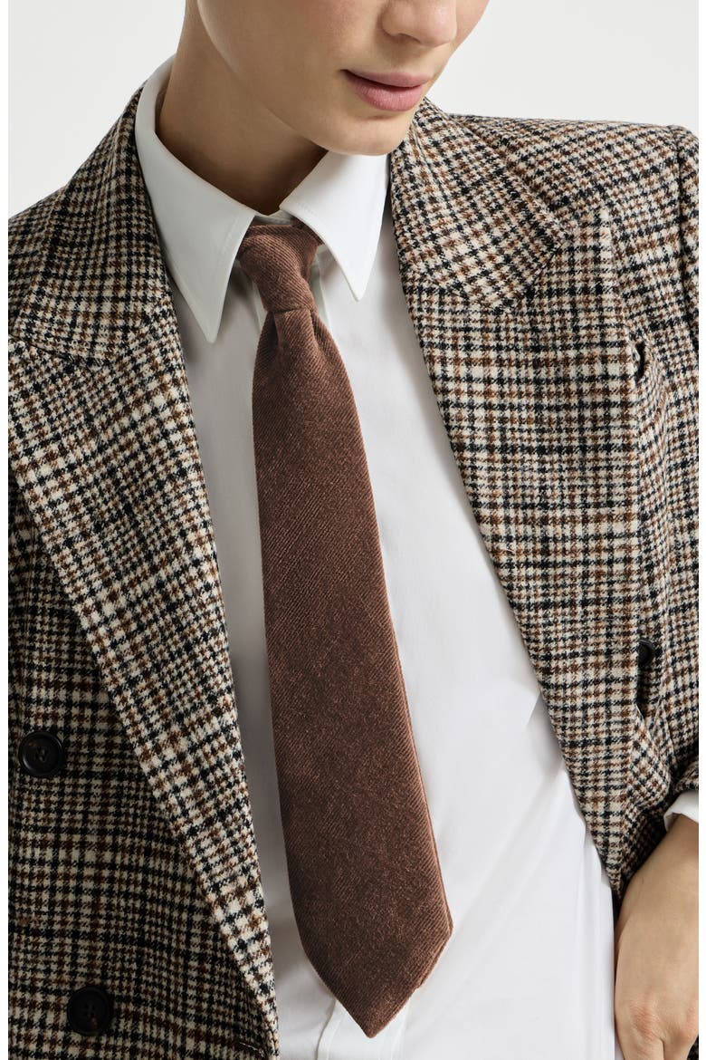 Fluid corduroy tie, Alternate, color, Cigar