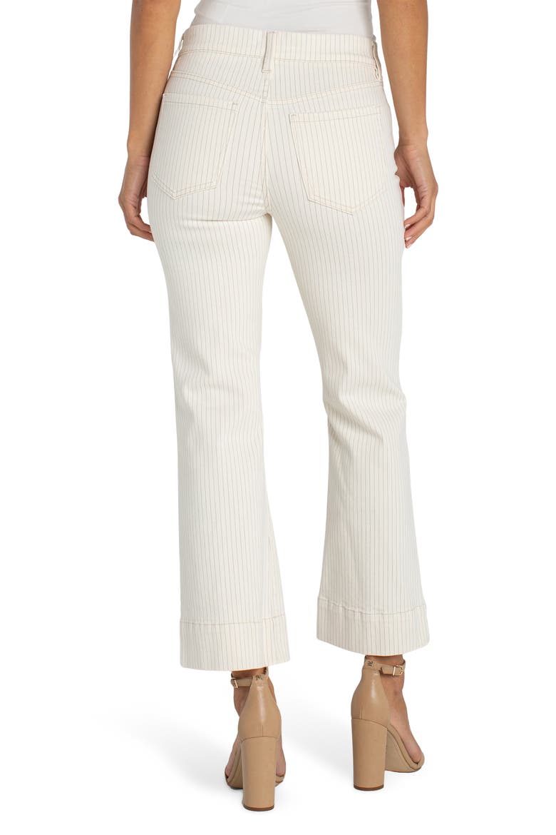 Gia Glider Stripe Pull-On Crop Flare Jeans, Alternate, color, NAUTICAL STRIPE