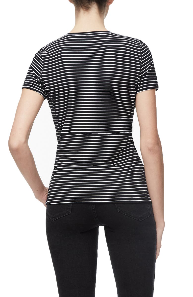 Good American Stripe Tee, Alternate, color, 