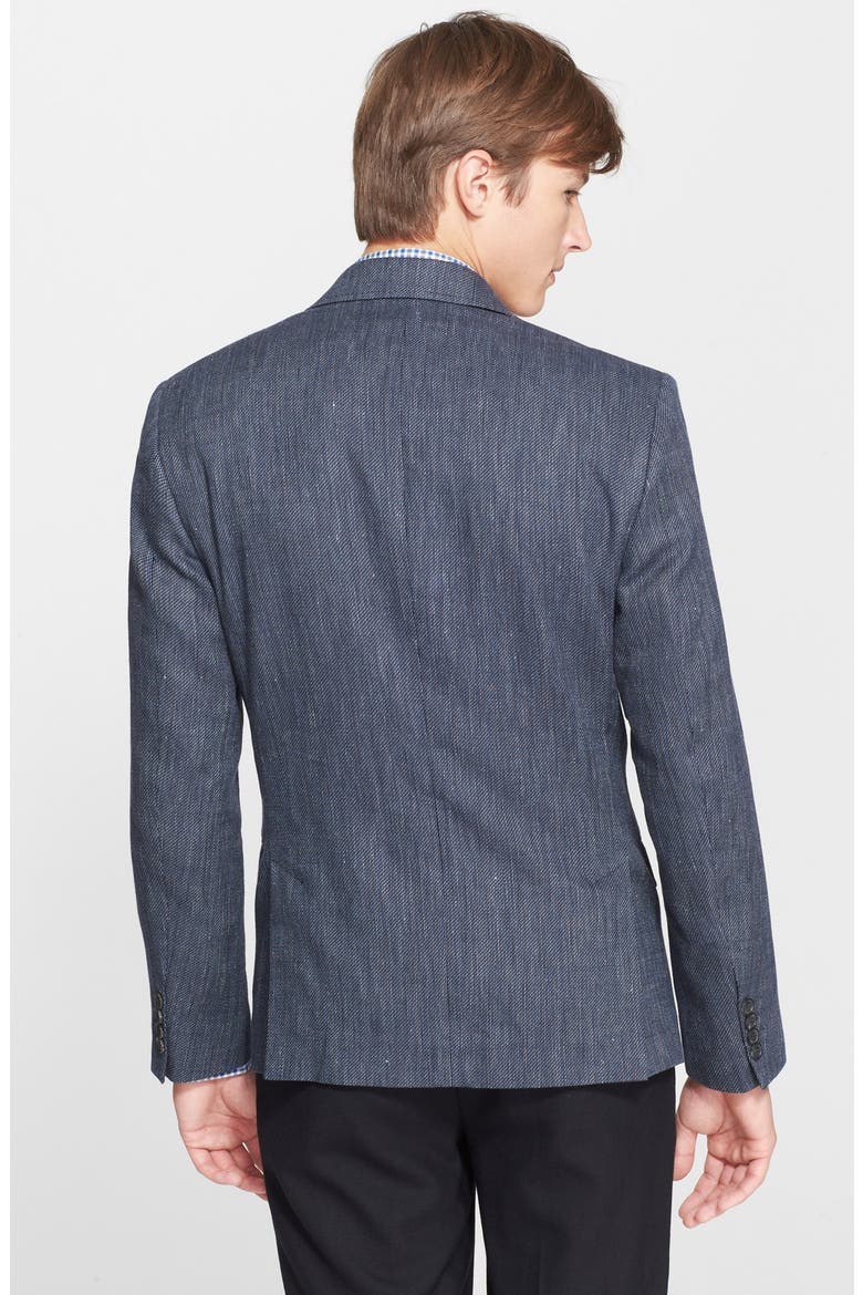 'Lexington' Trim Fit Cotton, Linen & Silk Sport Coat, Alternate, color, BLUE NAVY