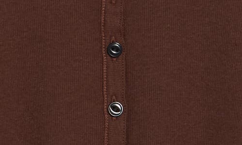 Rag & Bone Essie Rib Henley In Brown