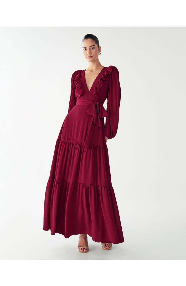 WILLA Tylah Maxi Dress, Main, color, Burgundy